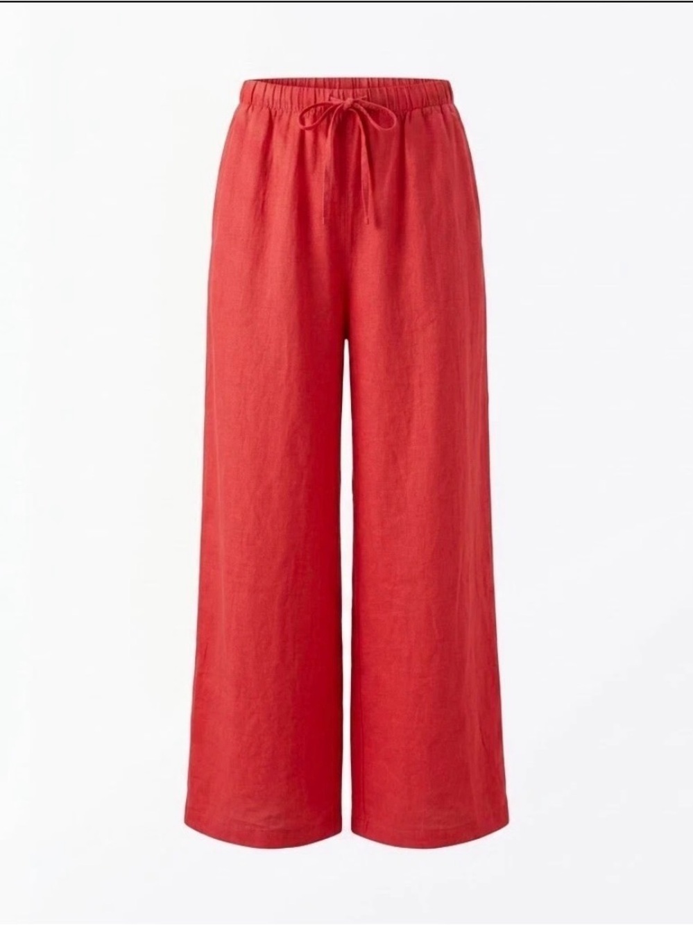 Torrid Bright Red Wide-Leg Pants with Drawstring